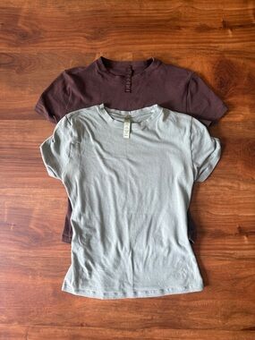 Women's Short Sleeve Crewneck Tee - Light Sage by